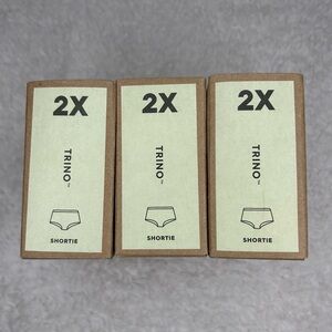 Allbirds Women’s Shortie Underwear 2X 3 Pack NEW